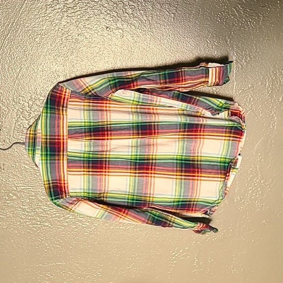 Gap boys plaid XS 4-5 100% cotton button-down shirt long sleeve - Picture 2 of 9